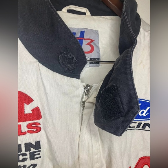 John Force Racing Castrol GTX Pit Jacket White Mens Size 2XL Vintage - Picture 11 of 16